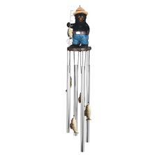 FC Design 23&#34; Long Fishing Bear Round Top Wind Chime Perfect Gifts for Holiday F.C Design