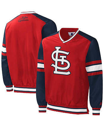 Мужской красный пуловер с v-образным вырезом St. Louis Cardinals Yardline и ветровка Starter