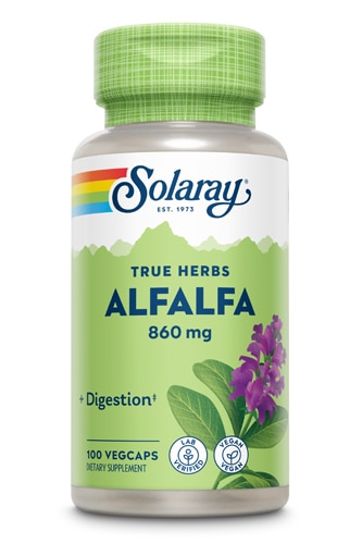 Люцерна Solaray — 430 мг — 100 растительных капсул Solaray