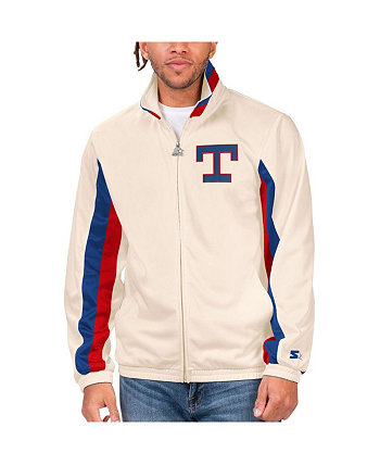 Мужская кремовая спортивная куртка с молнией во всю длину Texas Rangers Rebound Cooperstown Collection Starter