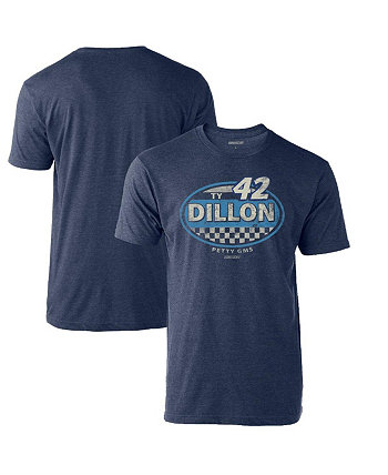 Мужская темно-синяя футболка с принтом Ty Dillon в винтажном стиле Rookie Checkered Flag Sports