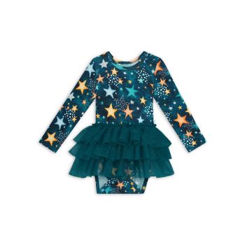 Baby Girl's Rogan Star Print Tulle Skirt Bodysuit Posh Peanut