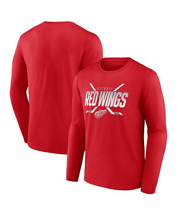 Мужская красная футболка с длинным рукавом Detroit Red Wings Covert Fanatics