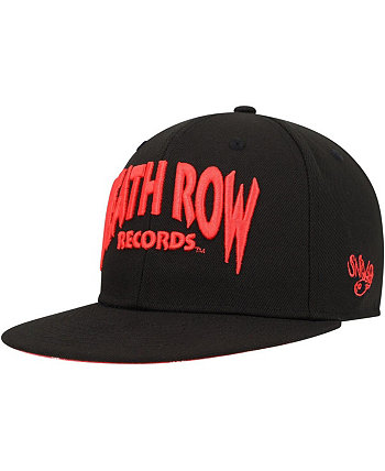 Men's Black Death Row Records Paisley Fitted Hat Lids
