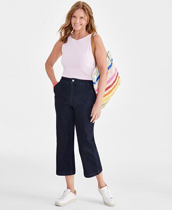 Women's High-Rise Wide-Leg Crop Jeans, Created for Macy's Style & Co