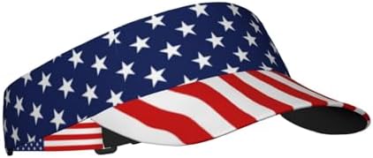 Козырек TWKGBUAD USA Flag Visor Cap 4th of July Sun Hat для мужчин, женщин и подростков для спорта, пляжа, тенниса, гольфа, бега, пеших прогулок, регулируемый TWKGBUAD