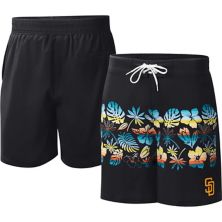 Men's G-III Sports by Carl Banks  Black San Diego Padres Breeze Volley Swim Shorts G-III Sports by Carl Banks