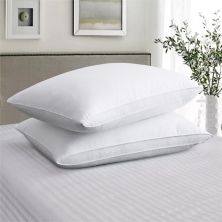 Unikome 2 Pack 100% Breathable Cotton Classic Diamond Grid Goose Down Feather Gusset Pillows UNIKOME