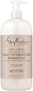 SheaMoisture 100% Virgin Coconut Oil Milk Daily Hydration, Shampoo, 34 FL OZ SheaMoisture