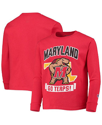 Красная футболка с надписью Big Boys Maryland Terrapins Strong Mascot Team Champion
