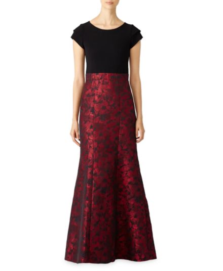 Жаккардовое платье трапециевидной формы с цветочным принтом Parker