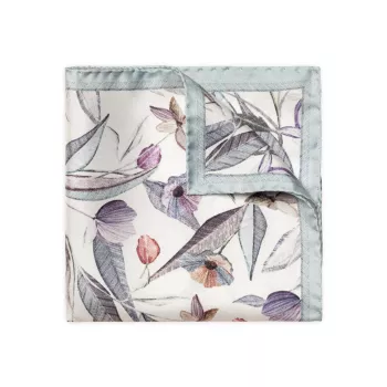 Шелковый нагрудный платок с цветочным принтом Eton