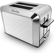 Toaster, Diamond Pattern, 2 Slice, Stainless Steel, Toaster For Bagels, Wide Slots Toaster Mega Casa