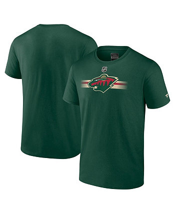 Мужская зеленая футболка Minnesota Wild Authentic Pro Secondary Replen Fanatics