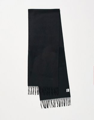Черный шерстяной шарф Moschino Moschino