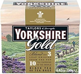 Чай черный Yorkshire Gold, 40 пакетиков, крепкий английский завтрак, 3,1 г каждый Yorkshire Tea