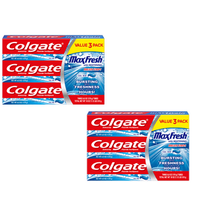 Colgate Max Fresh Toothpaste with Mini Breath Strips, Cool Mint - 6.0 Ounce (6 Pack) Visit the Colgate Store