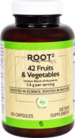 42 Фрукты и овощи - 1.4 г - 90 капсул - Vitacost-Root2 Vitacost-Root2