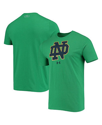 Мужская футболка Kelly Green Notre Dame Fighting Irish School Logo Performance из хлопка Under Armour