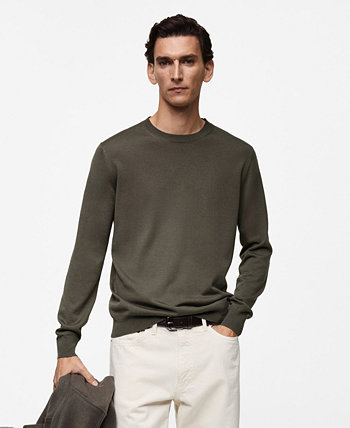 Men's Slim-Fit Merino Wool Knit Sweater Mango