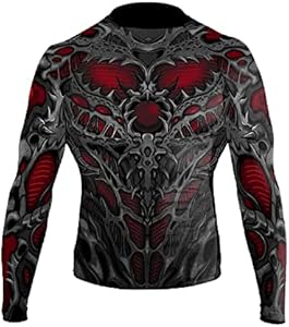 Raven Fightwear Men's Biomechanical BJJ Rash Guard MMA Raven Fightwear