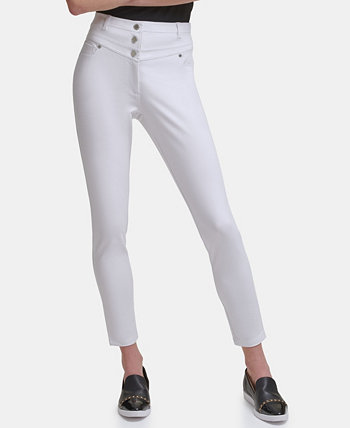 Классические компрессионные брюки с высокой талией Karl Lagerfeld Paris