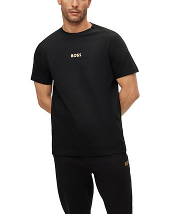 Мужская футболка BOSS из хлопкового джерси с рисунком и логотипами BOSS