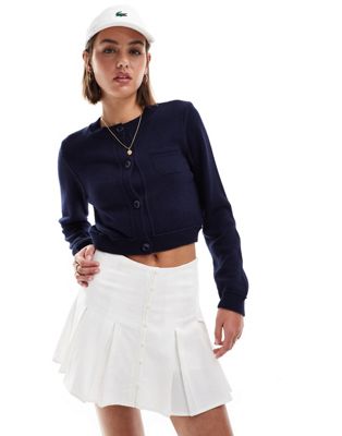 Stradivarius linen mix pleated mini skirt in white  Stradivarius