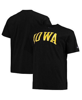 Men's Black Iowa Hawkeyes Big and Tall Arch Team Logo T-shirt Champion
