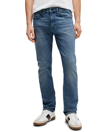 Мужские мягкие эластичные джинсы узкого кроя BOSS