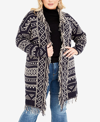 Длинный свитер-пальто больших размеров с длинными рукавами AVENUE