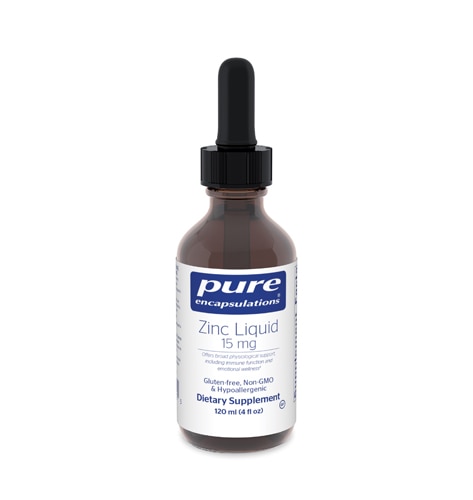 Pure Encapsulations Zinc Liquid — 15 мг — 4 жидких унции Pure Encapsulations