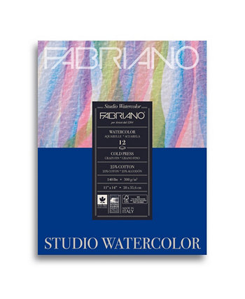 Студийный акварельный блокнот для холодной печати, 11 x 14 дюймов Fabriano