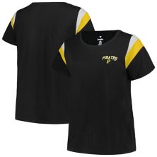 Women's Profile Black Pittsburgh Pirates Plus Size Scoop Neck T-Shirt Profile