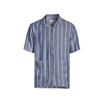 Полосатая рубашка из эластичного льна Onia
