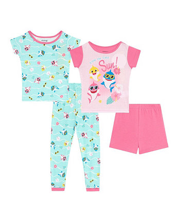 Пижамы Baby Shark для девочек, комплект из 4 предметов AME