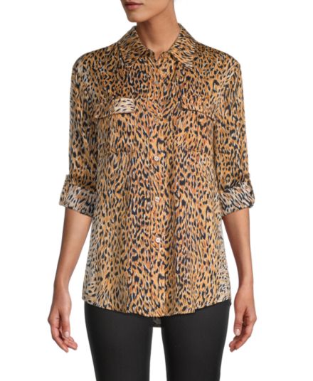 Рубашка для пешеходного сафари с принтом гепардов LE SUPERBE