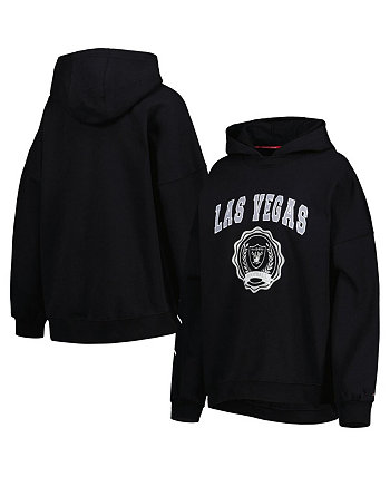 Женский черный пуловер с капюшоном Las Vegas Raiders Becca с заниженными плечами Tommy Hilfiger