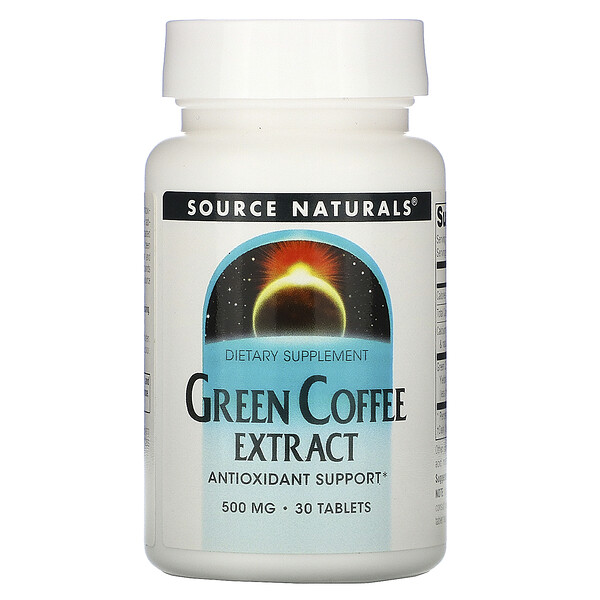 Экстракт зеленого кофе, 500 мг, 30 таблеток Source Naturals