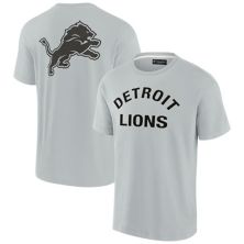 Супермягкая футболка унисекс Fanatics Signature Grey Detroit Lions Elements с короткими рукавами Fanatics Signature