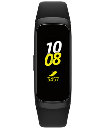 Смарт-часы с сенсорным экраном с черным эластомерным ремешком унисекс Galaxy Fit .95 " Samsung