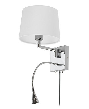 12-дюймовая металлическая лампа для чтения со светодиодной подсветкой и абажуром Dainolite