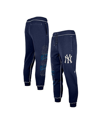 Мужские темно-синие брюки-джоггеры New York Yankees Team с разрезом New Era