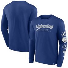 Men's Fanatics Branded Blue Tampa Bay Lightning Strike the Goal Long Sleeve T-Shirt Unbranded