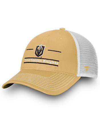 Men's Gold, White Vegas Golden Knights Trucker Snapback Hat Game