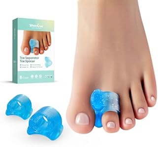 Welnove - 10 Pack Toe Separators Gel (Гель) Toe Spacers Bunion Corrector（1st/2nd Toe) and Spreader for Bunions, Overlapping Toes and Drift Pain Relief Pads - Clear Welnove