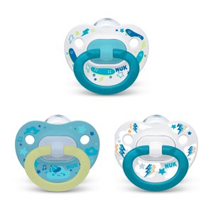 NUK Orthodontic Pacifier Value Pack, Boy, 6-18 Months, 3-Pack NUK