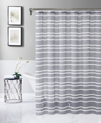 Naples Striped Shower Curtain, 72" x 70" Dainty Home