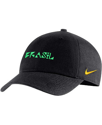 Мужская черная регулируемая кепка сборной Бразилии по кампусу Nike