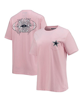 Women's Pink Dallas Cowboys Busting Ball T-shirt Lauren James